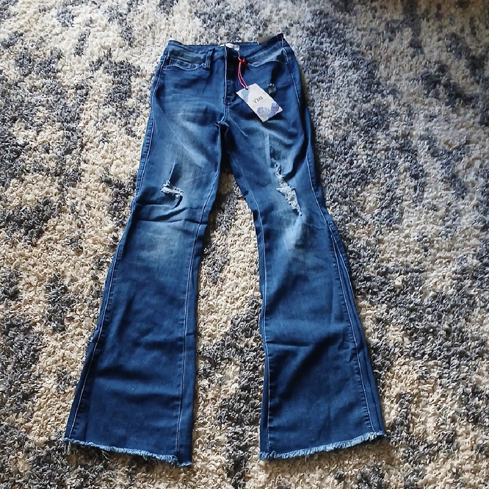 Women's Blue Distressed Jeans